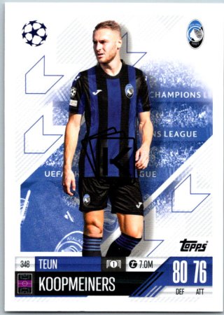 fotbalová kartička 2024-25 Topps Match Attax UEFA Club Competitions 348 Teun Koopmeiners (Atalanta BC)