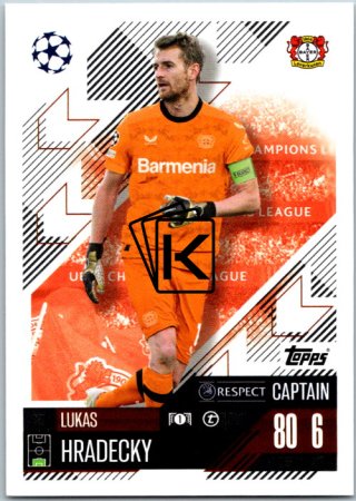 fotbalová kartička 2024-25 Topps Match Attax UEFA Club Competitions 191 Lukas Hradecky (Bayer 04 Leverkusen)  -  Captain