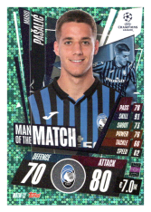 fotbalová kartička 2020-21 Topps Match Attax Champions League Extra Man of the Match MOTM12 Mario Pasalic Atalanta BC