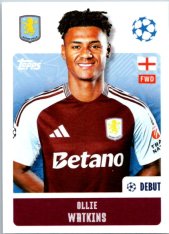2024-25 Topps Champions League 74 Ollie Watkins (Aston Villa)