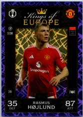 Fotbalová kartička 2024-25 Topps Match Attax EXTRA UEFA Club Competitions Kings of Europe 249.  Rasmus Højlund (Manchester United)