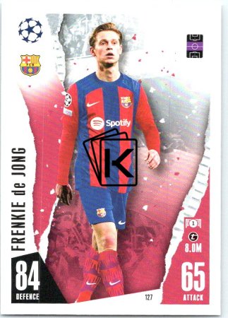 Fotbalová kartička 2023-24 Topps Match Attax UEFA Club Competitions 127 Frenkie de Jong FC Barcelona
