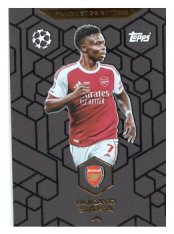 fotbalová kartička 2025-26 Topps Match Attax UCC Black Edge Edition BE2 Bukayo Saka (Arsenal)