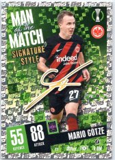 Fotbalová kartička 2023-24 Topps Match Attax UEFA Club Competitions  Man of the Match Signature Style 411 Mario Götze Eintracht Frankfurt