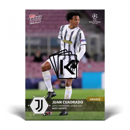 Fotbalová kartička Topps Now UCL 88 Juan Cuadrado Juventus