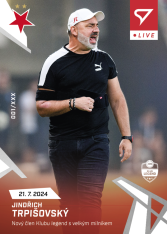 fotbalová kartička 2024-25 SportZoo Chance Liga Live L-03 Jindřich Trpišovský Slavie