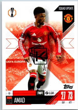 Fotbalová kartička 2024-25 Topps Match Attax EXTRA UEFA Club Competitions Squad Update 10.  Amad (Manchester United)
