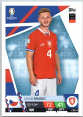 fotbalová karta Topps Match Attax EURO 2024 CZE4 Jakub Brabec (Czech Republic)