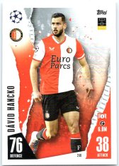 Fotbalová kartička 2023-24 Topps Match Attax UEFA Club Competitions 246 Dávid Hancko Feyenoord