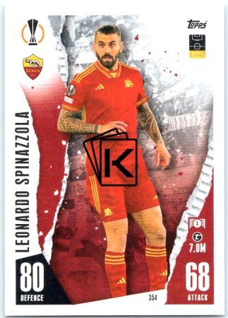 Fotbalová kartička 2023-24 Topps Match Attax UEFA Club Competitions 354 Leonardo Spinazzola AS Řím