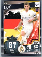 fotbalová kartička 2020-21 Topps Match Attax 101 Champions League 87 Toni Kroos Real Madrid CF
