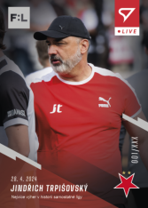 fotbalová kartička 2023-24 SportZoo Fortuna Liga Live L-36 Jindřich Trpišovský Slavia Praha
