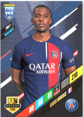 fotbalová karta Panini FIFA 365 2024 Adrenalyn XL PSG7	Nordi Mukiele Paris Saint-Germain Team Mate
