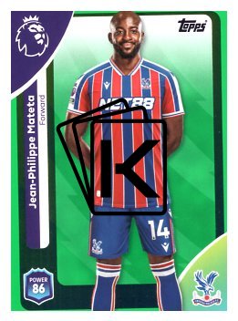 fotbalová kartička 2025-26 Topps  Premier League 123 Jean-Philippe Mateta (Crystal Palace)-PARALLEL Green