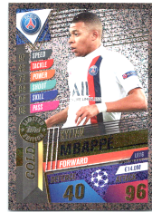 Fotbalová kartička 2019-2020 Topps Match Attax Champions League 101 Limited Edition GOLD LE1G Kylian Mbappé PSG