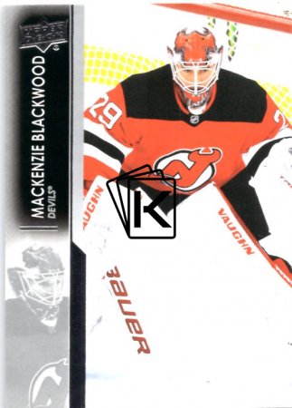 hokejová karta 2021-22 UD Series One 107 Mackenzie Blackwood - New Jersey Devils