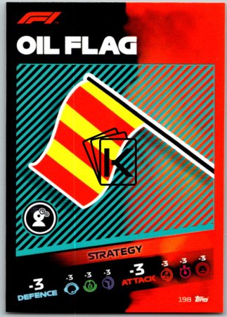 2021 Topps Formule 1 Turbo Attax Strategy Card 198 Oil Flag