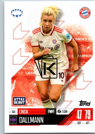 Fotbalová kartička 2024-25 Topps Match Attax EXTRA UEFA Club Competitions UWCL Cards 154.  Linda Dallmann (FC Bayern München)