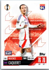 fotbalová kartička 2024-25 Topps Match Attax UEFA Club Competitions 356 Maxence Caqueret (Olympique Lyonnais)  -  Attax Debut