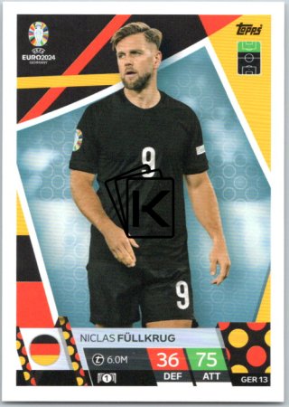 fotbalová karta Topps Match Attax EURO 2024 GER13 Niclas Füllkrug (Germany)