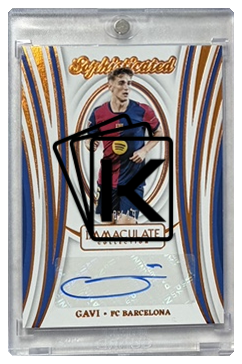 podepsaná karta Panini Immaculate Gavi FC Barcelona Auto