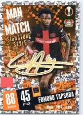 Fotbalová kartička 2023-24 Topps Match Attax UEFA Club Competitions  Man of the Match Signature Style  419	Edmond Tapsoba	Bayer 04 Leverkusen