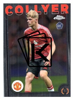 fotbalová kartička 2024-25 Topps Chrome UCC 18 Toby Collyer, Manchester United RC