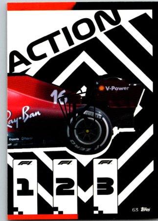 2021 Topps Formule 1 Turbo Attax Team Power Action 63 Car Puzzle Sainz Charles Leclerc Scuderia Ferrari