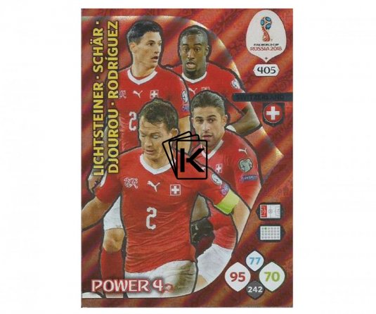 Fotbalová kartička Panini Adrenalynl XL World Cup Russia 2018 Power 4 405 Switzerland