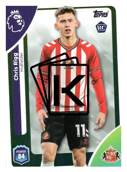 fotbalová kartička 2025-26 Topps  Premier League 349 Chris Rigg (Sunderland)  -  Rookie