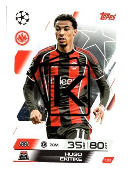 fotbalová kartička 2025-26 Topps Match Attax UCC 189 Hugo Ekitike (Eintracht Frankfurt)