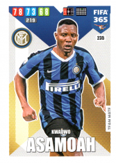 Fotbalová kartička Panini Adrenalyn XL FIFA 365 - 2020 Team Mate 235 Kwadwo Asamoah Inter Milan