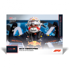 kartička Formule 1 Topps Now 2021 4 Max Verstappen First win of the season Redbull Racing