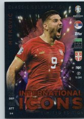 fotbalová karta Topps Match Attax EURO 2024 Internatioanl Icon ILLE4 Aleksandar Mitrović (Serbia)