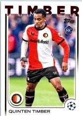 fotbalová kartička 2024-25 Topps UEFA Club Competitions Flagship 43 Quinten Timber RC Feyenoord