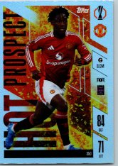 Fotbalová kartička 2024-25 Topps Match Attax EXTRA UEFA Club Competitions Hot Prospect 350.  Kobbie Mainoo (Manchester United)