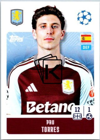 2024-25 Topps Champions League 68 Pau Torres (Aston Villa)