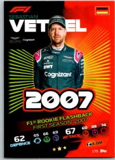2021 Topps Formule 1 Turbo Attax Rookie Flashback 173 Sebastian Vettel Aston Martin