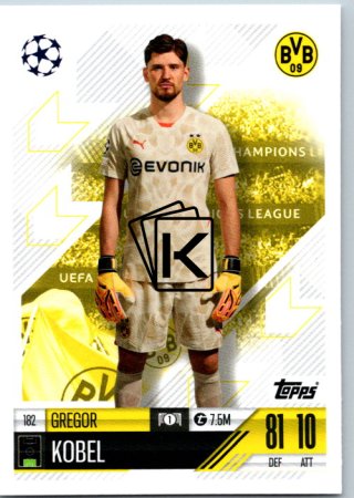 fotbalová kartička 2024-25 Topps Match Attax UEFA Club Competitions  182 Gregor Kobel (Borussia Dortmund)