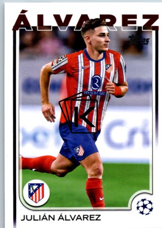 fotbalová kartička 2024-25 Topps UEFA Club Competitions Flagship 171 Julián Álvarez Atletico de  Madrid