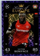 Fotbalová kartička 2024-25 Topps Match Attax EXTRA UEFA Club Competitions Kings of Europe 255.  Victor Boniface (Bayer 04 Leverkusen)