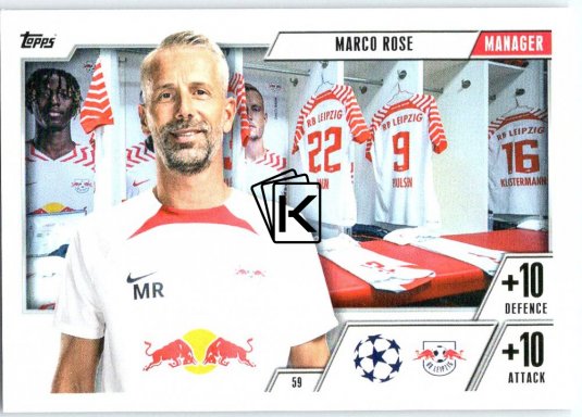 2023-24 Topps Match Attax EXTRA UEFA Club Competition Managers 59 Marco Rose (RB Leipzig)