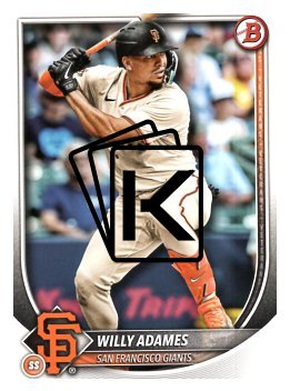 Baseballová karta 2025 Bowman 60 Willy Adames, San Francisco Giants