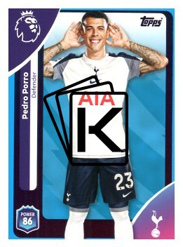 fotbalová kartička 2025-26 Topps  Premier League 255 Pedro Porro (Tottenham Hotspur)-PARALLEL Blue