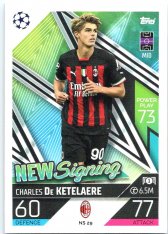 Fotbalová kartička 2022-23 Topps Match Attax UCL New Signing NS29 Charles De Ketelaere AC Milan