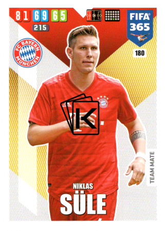 Fotbalová kartička Panini Adrenalyn XL FIFA 365 - 2020 Team Mate 180  Niklas Sule Bayern Mnichov
