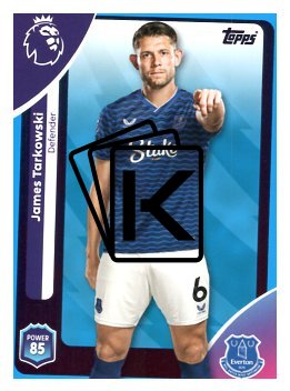 fotbalová kartička 2025-26 Topps  Premier League 129 James Tarkowski (Everton)-PARALLEL Blue