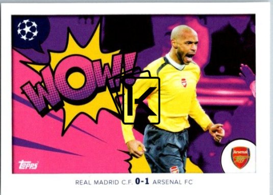 2024-25 Topps Champions League Memories That Stick 396 Thierry Henry (Arsenal) 2006