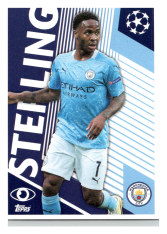 2012-21 Topps Champions League samolepka MCI2 Rahem Sterling Manchester City