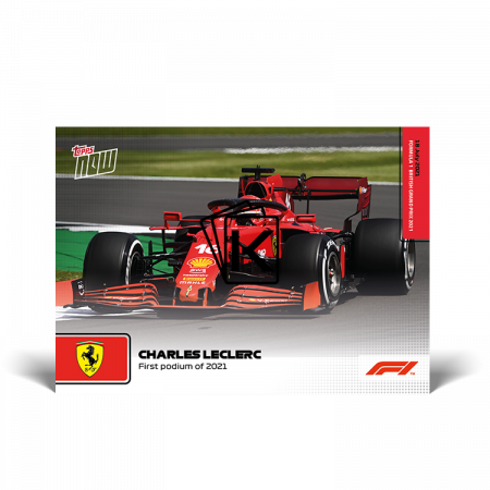 kartička Formule 1 Topps Now 2021 034 Charles Leclerc Ferrari